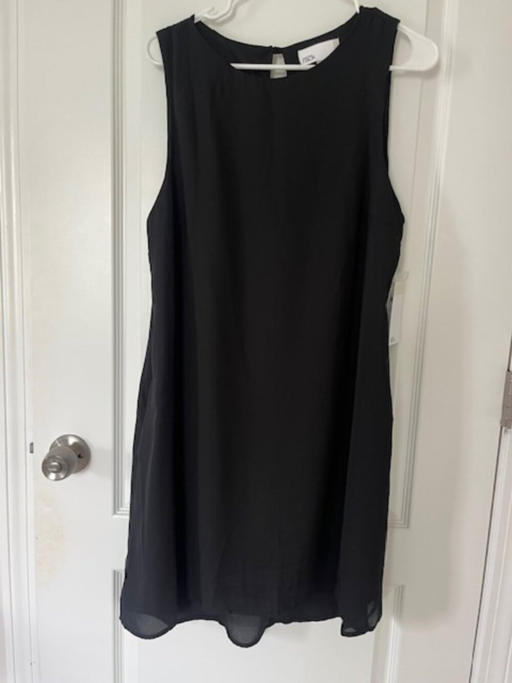 Nordstrom Rack black shift dress - lined, size L - new with tags, never worn